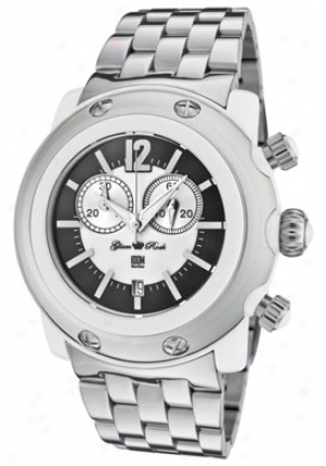 Glam Rock Women's Miami Strand Chronograph White/black Dial Stainless Steel Gk1100