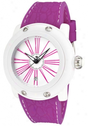 Glam Rock Women's Miami Beach White Dial Fuschia Silicon Gk1002