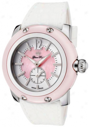 Glam Rock Women's Miami Pink Mother Of Pearl/white Dial Of a ~ color Silicon Grd30010