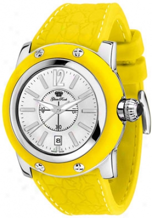 Glam Rock Women's Moami Silver Dial Yellow Silicon Gr30022yyf