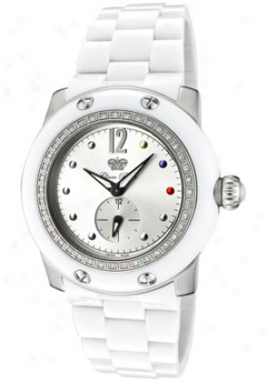 Glam Rock Women's Miam White Diamond (0.56 Ctw) Silver Dial White Compounded Grd10701bv