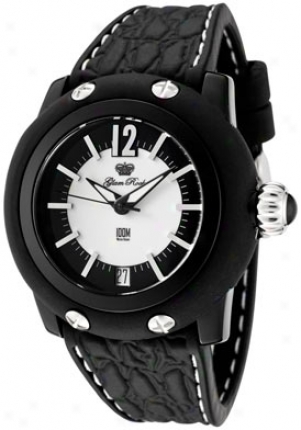 Glam Rock Women's Miss Miami Beach White/black Dial Black Silicon Gr23004