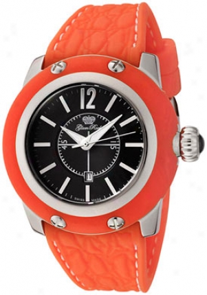 Glam Rock Women's Palm Beach Black Dial Orange Silicon Gr40307oof