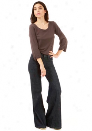 Goldsign Dark Blue Orchid Wide Leg Denim Trousers Je-11461451-25