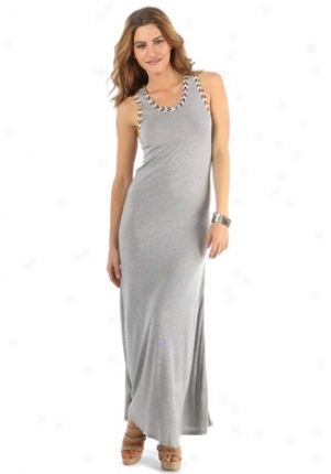 Gryphon Grey Long Dress Dr-e11jr441-vrey-m