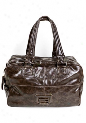 Guess Allouette Brown Leatherette Large Shoulder Bag Vy214990/bro