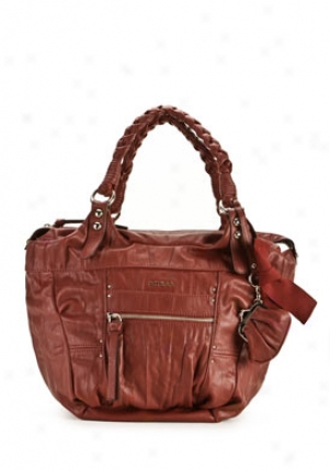 Guess Wine Faux Leather Tote Vg303522-rub