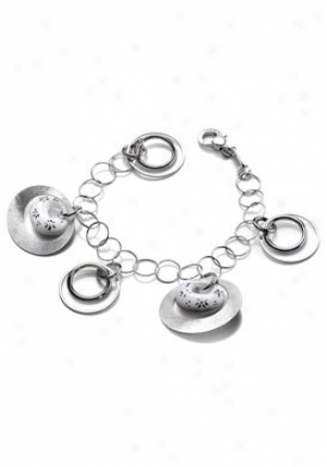 Invicta Jewelry Women's Grazia Silver 925 Charmed Bracelet J0021