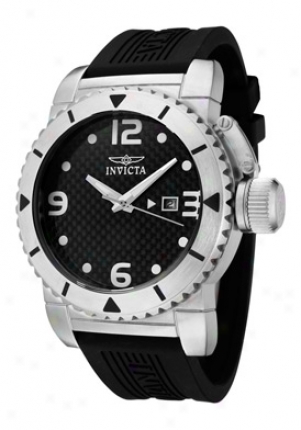 Invicta Men's Invicta Ii Black Carbon Fiber Dial Black Polyurethane 1431