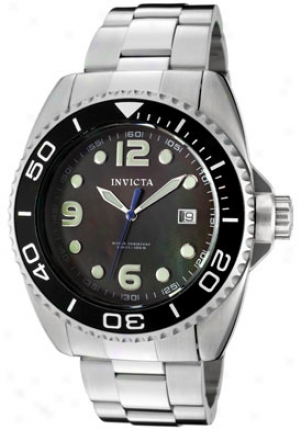 Invicta Men's Pro Diver Black Chief Of Pearl Dial Stainless Steel 0480