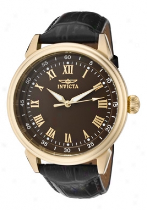 Invicta Men's Specialty Dismal Dial Blacck Leather 11391