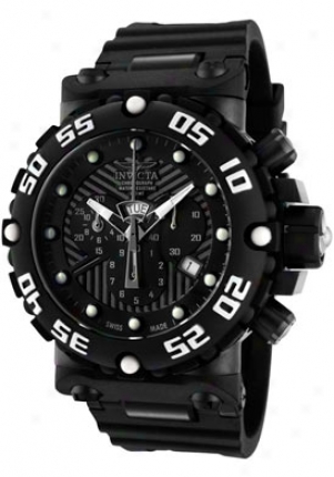 Invicta Men's Subaqua Chronograph Black Steel Black Polyurethane 0656