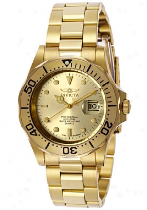 Invicta Men's Swiss Pro iDver 18k Yellow Gold Plated 2155