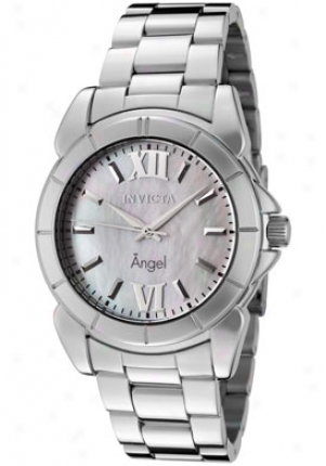 Invicta Women's Spirit White Mother Of Pearl Dial Stainless Steel 0458