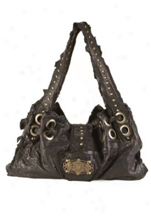 Jacqueline Jarrot Black Leather Shoulder Bag 00175002-blk-os