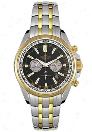 Jacques Lemans Men's Chrono Two Tone Watch Gold 1117gn