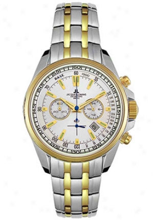 Jacques Lemans Men's Chrono Two Tone Watch Gold 1117hn