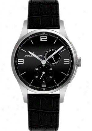 Jacques Lemans Men's London 1-1544a Black Leather 1544a