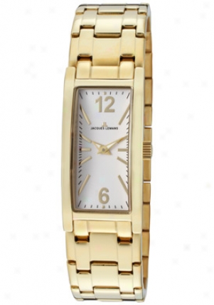 Jacques Lemans Women's Venice White Dial Gold Ion Plated Stainless Hardness 1572h-an