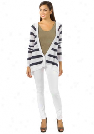 Jamison Navy & White Striped Cardigan Wtp-j1542-na-l