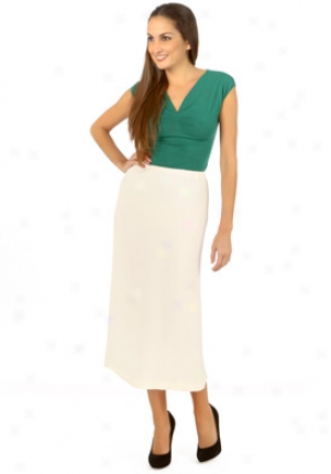 Jil Sander Ivory Silk Long Skirt Wbt-alcohol351-iv36