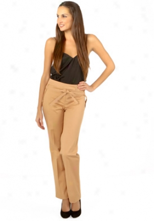 John Galliano Brown Straight Leg Pants Wbt-rq125-br40