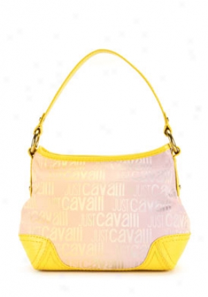 Just Cavalli Golden Logo Printed Shoulder Bag Cbpg-80717-yellow