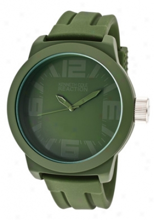 Kenneth Coole Reaction Men's Green Dial Green Polyurethane Rk1229