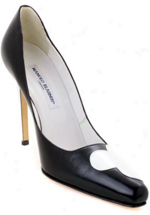 Manolo Blahnik Adra Black Leather Pumps Adra-black-40