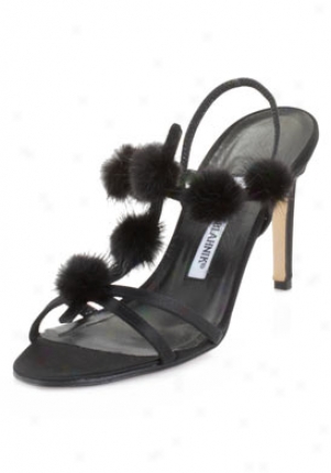 Manolo Blwhnik Compulsa Black Satin High Heel Sandals Compulsa-black-40