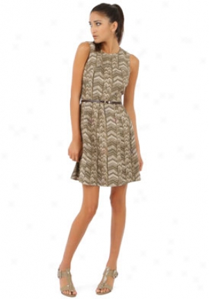 Michael Michael Kors Green Printed Dress Dr-qu18a68ii5-sg-12