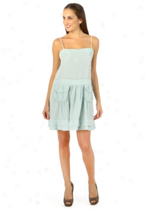 Miu Mij Aqua Silk Dress Dr-mf080trg-cl-44