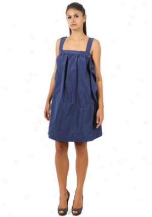 Miu Miu Indiggo Sleeveless Puffy Dress Dr-mf308078-blue-46