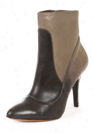 Modern Vintage Black & Grey Grace Loretta Leather Boots 125011-grey-7.5