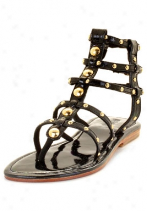 Mystique Black Studded Glaiator Sandal 228003-blk-6