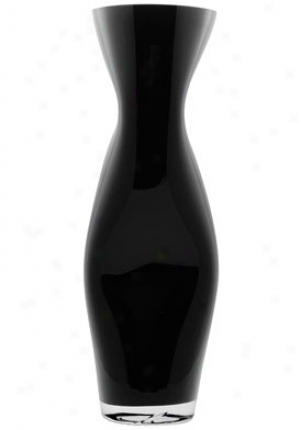 Orrefors Squeeze Black Large Crystal Vase 6292527