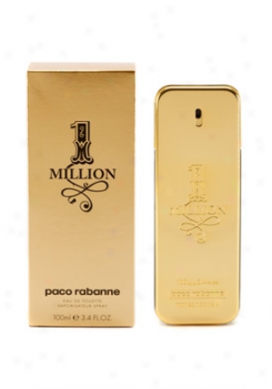 Paco Rabanne One Million Eau De Toilette Natural Spray 3.4 Oz 1million-men-3.4