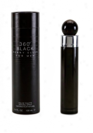 Perry Ellis 360 Black Eau De Toilette Spray 3.4 Oz 360black-men-3.4