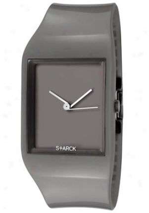 Philippe Starck Womrn's Grey Dial Grey Silicone Ph5034