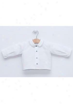 Pili Carrera Baby Boy White And Grey Long Sleeve Shirt Ctp-0224200-129-3m