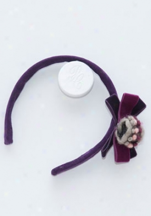 Pili Carrera Purple Corduroy Headband Cha-0296002-066-os