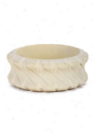 Rachel Leigh Light Wood Wide Engraved Bangle J-00116033