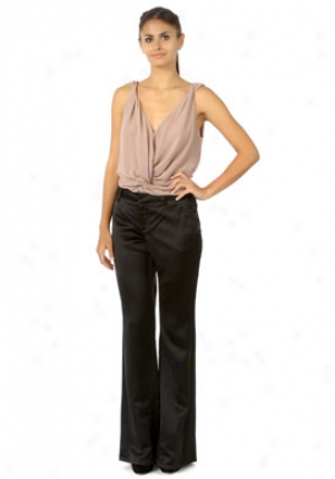 Roberto Cavalli Black Wide Leg Pants Wbt-lpt242rk010-b46