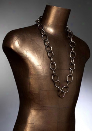 Rock & Bone Women's New York Gunmetal Interlocking Chain Necklace Rbn4104