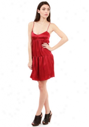 Rory Beca Red Silk Sleeveless Dresd Dr-360274-or-4