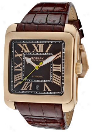 Rotary Men's Ediitons Automatic Brown Leather 702c