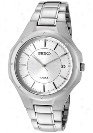 Seiko Men's Silvery Dial Stainless Steel Sgef59p1