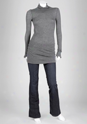 Splendid Heather Grey Turtleneck Dress Dr-sdwf2773-heat-m