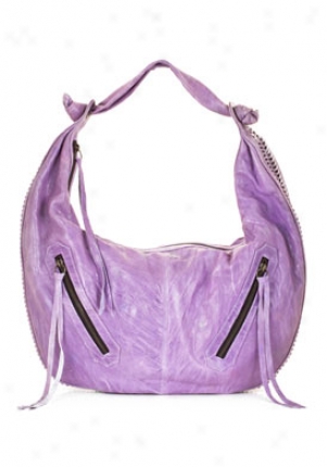 Susan Farber Kingston Lilac Leather Hobo Bag 204008