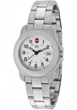 Swiss Army Women's Officer's 1884 White Dial Stainless Steel 24212